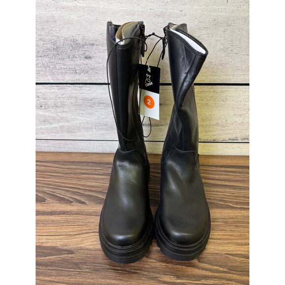 NWT Girls Art Class Black Blake Riding Boots - Size 2 - Picture 2 of 4